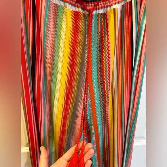 Colorful Striped Flowy Pants - Picture 3 of 3